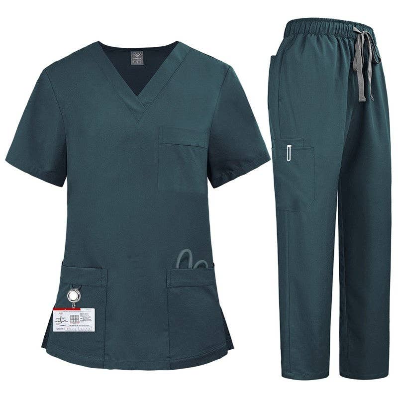 FurDecoration - Wholesale Healthcare Uniform - Women's - Short Sleeve Straight Leg Scrub Suit1
