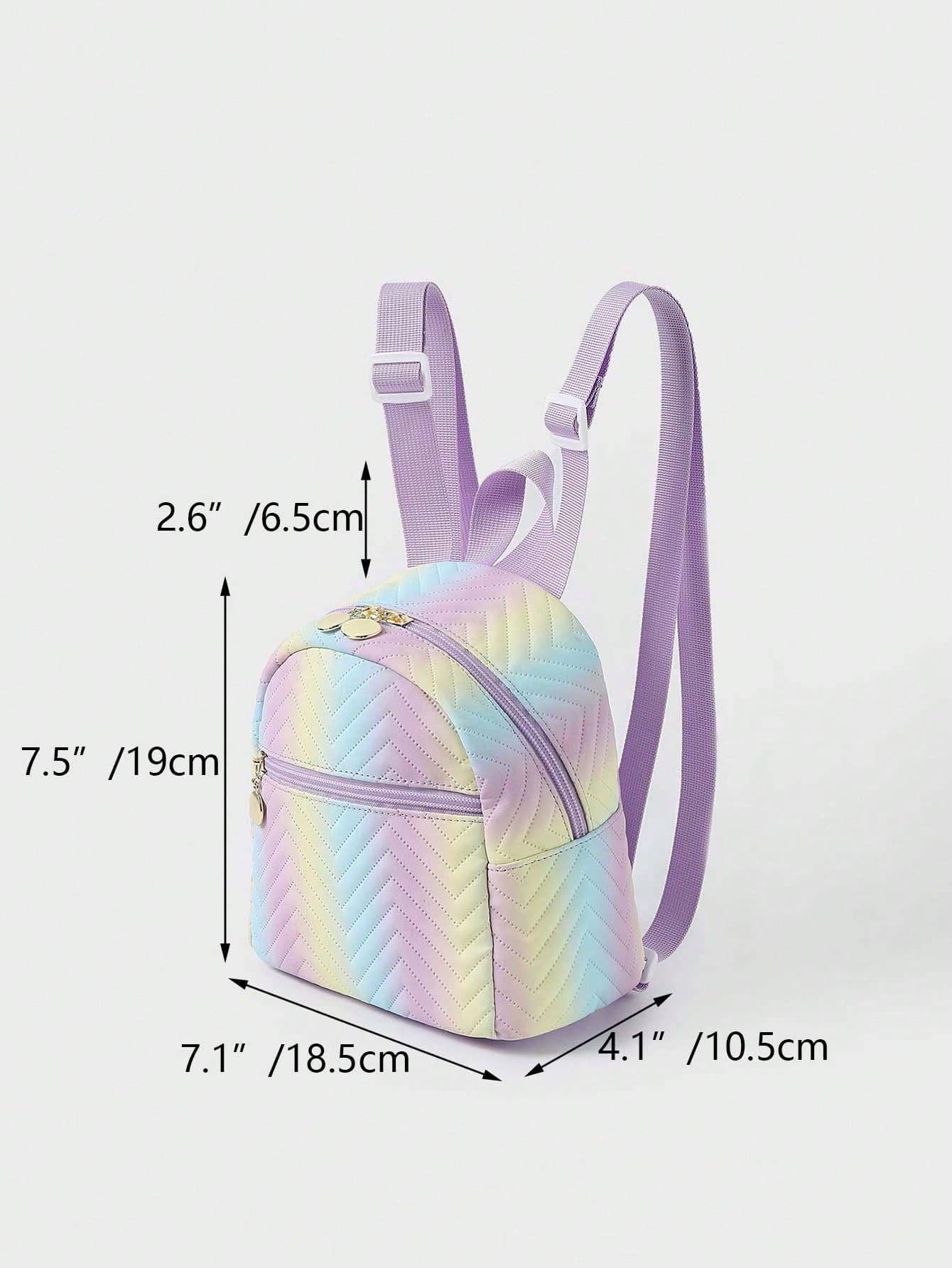 wandf - Vente Sac à dos – femme - Sac à dos matelassé arc-en-ciel Sac à dos en nylon PU pour voyage4