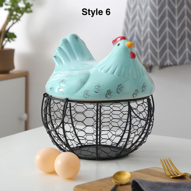 Homerely (We Cover All Import Duties) – Engroshandel Æggebæger/holder – Keramisk æg Opbevaring Basket5