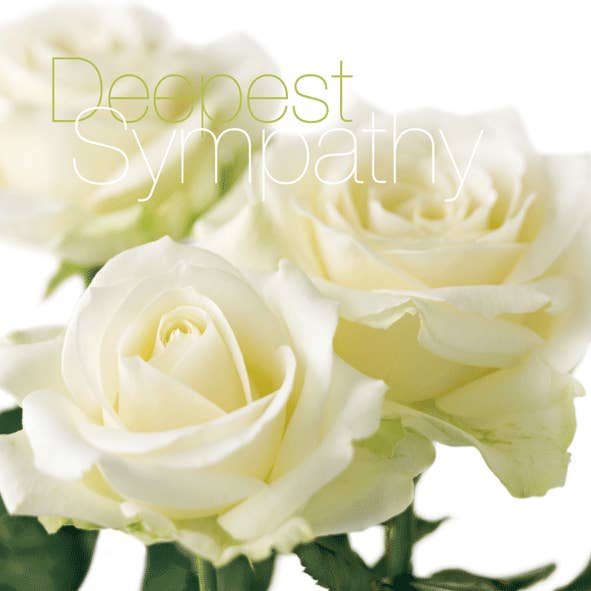 FFDS13 Carte de vœux Deepest Sympathy Fleurs de jardin anglais pour la vente par Dyson Design