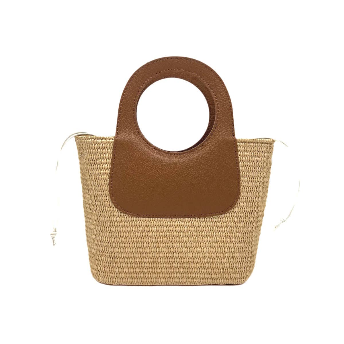 Suie Valentini srl - Wholesale Beach Bag - Summer collection, raffia and genuine leather handbag, Made in Italy, art. 1125942