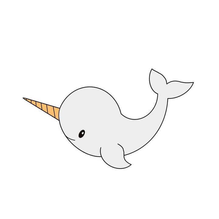 Narwhal Food Safe PLA 3-D Printed Cookie Cutter for wholesale by Maison’s Custom Cutters