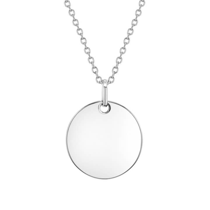 Classic Circle 16mm Children's Necklace - Sterling Silver for wholesale by In Season Jewelry