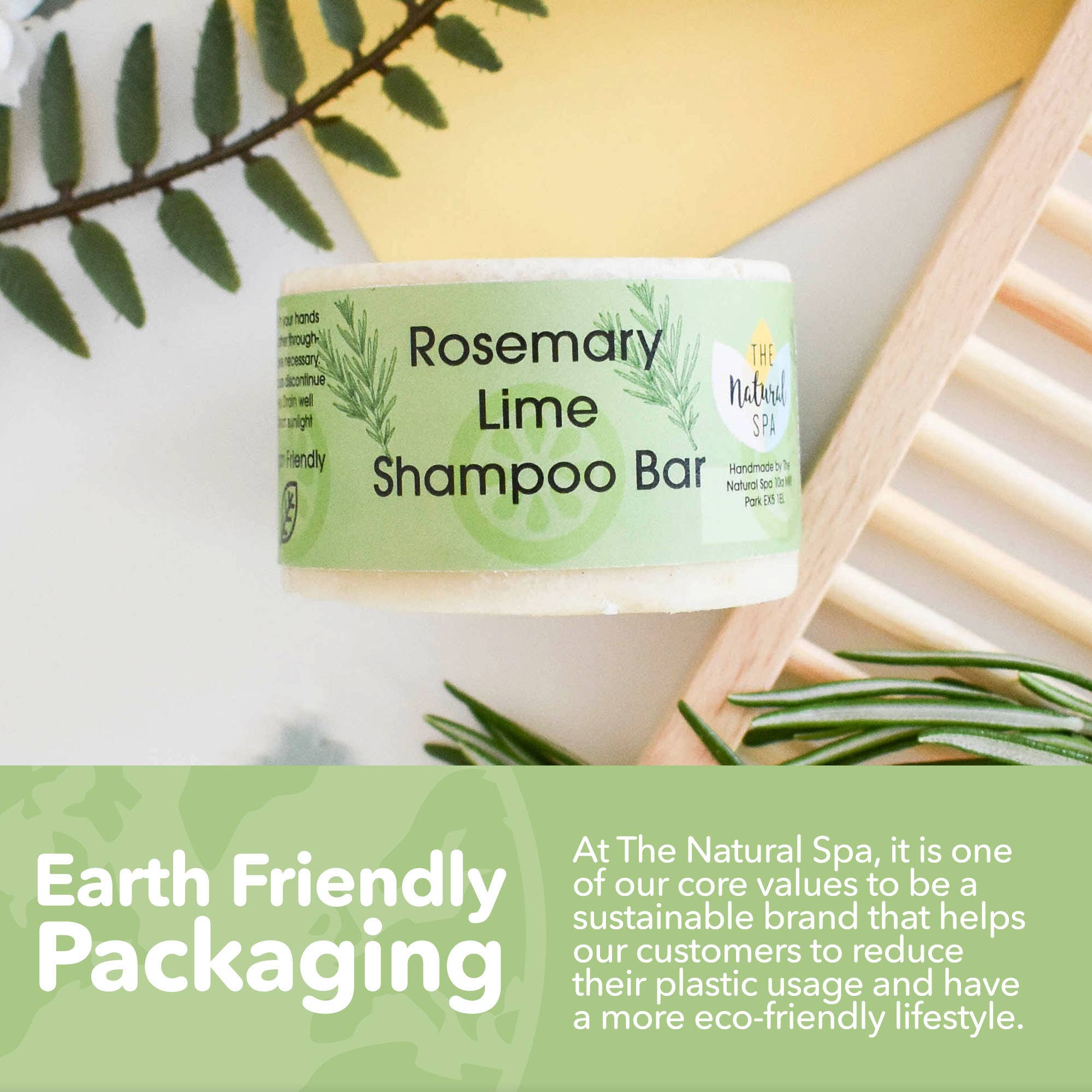 The Natural Spa Cosmetics - Wholesale Shampoo Puck/Solid Shampoo - Rosemary Lime Shampoo Bar4
