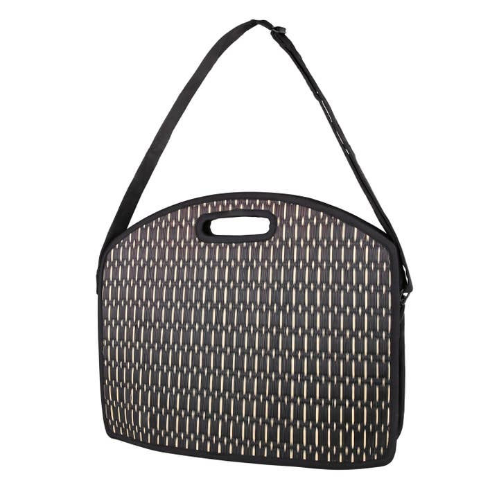 Woven Collapsible Large Chanratha Tote W/ Adjustable Strap for wholesale by Baskets of Cambodia