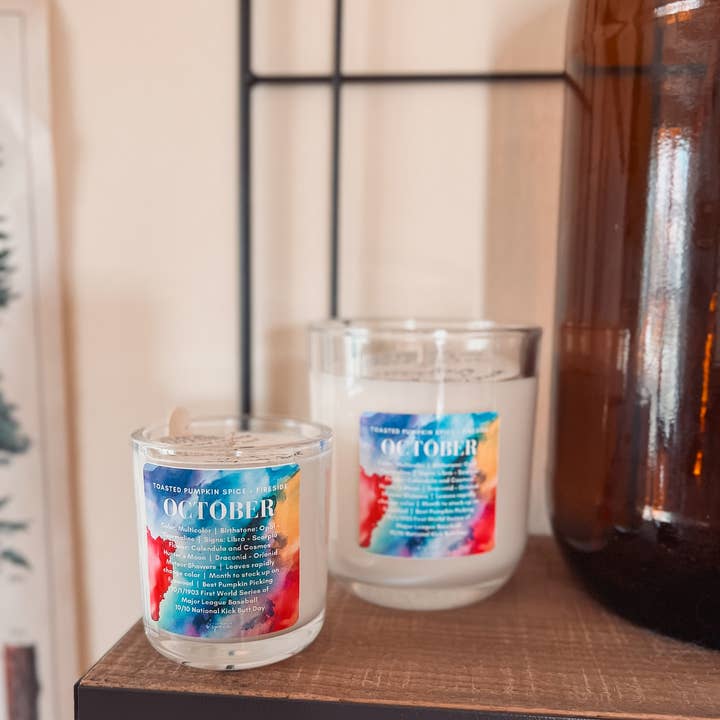 Illuminate Space - Wholesale Jar/Filled Candle - October Birthday Month Candle