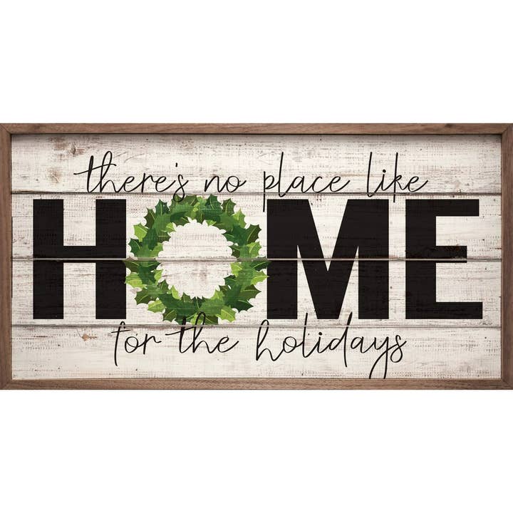 Home For The Holidays Wreath Whitewash for wholesale by Kendrick Home
