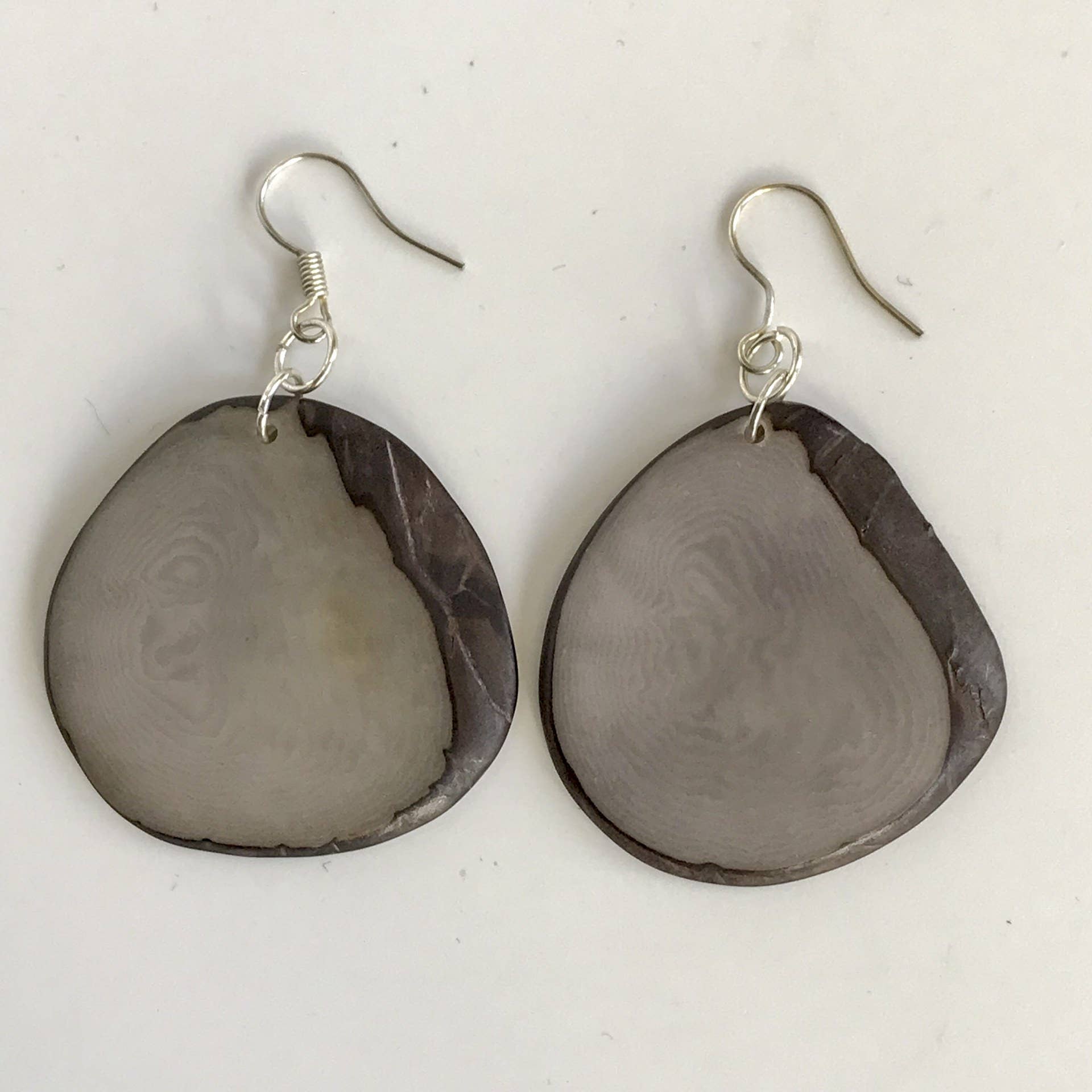 Belart Fair Trade - Wholesale Dangle Earrings - Tagua Single Slice Maya Earrings4
