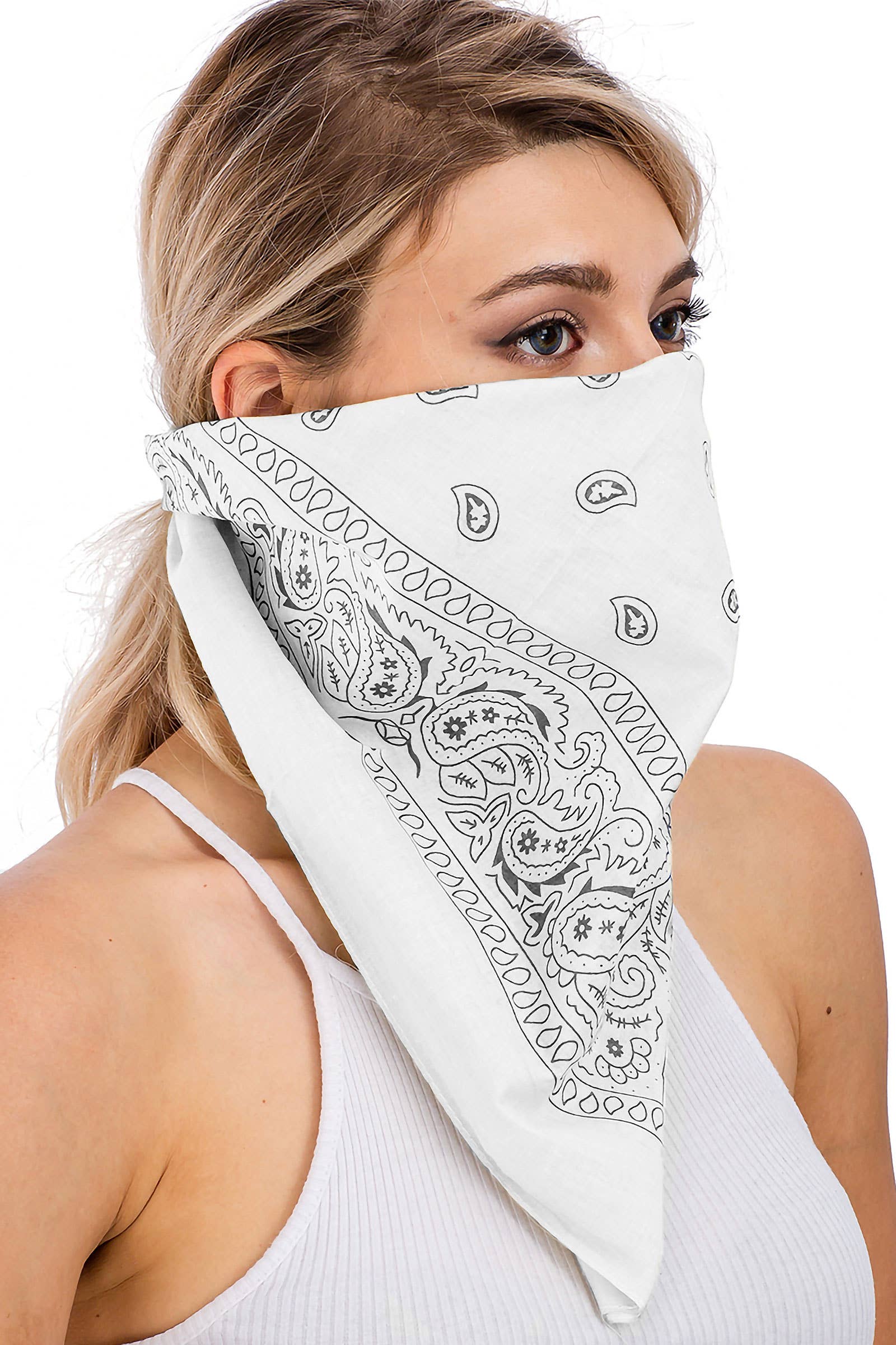 Cap Zone – Engroshandel Bandana - Dame – Klassisk firkantet bandana i bomuld med paisleyprint34