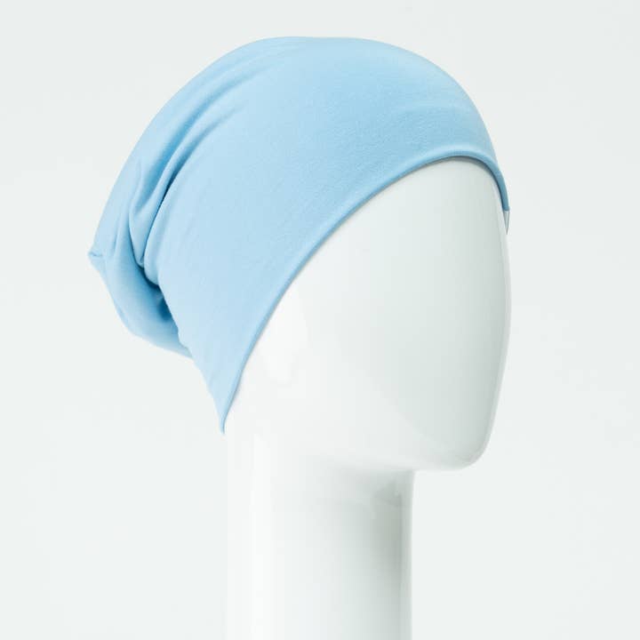 Sibelle - Wholesale Beanie - Women's - Chemo Slouchy Beanies | Bamboo Blue