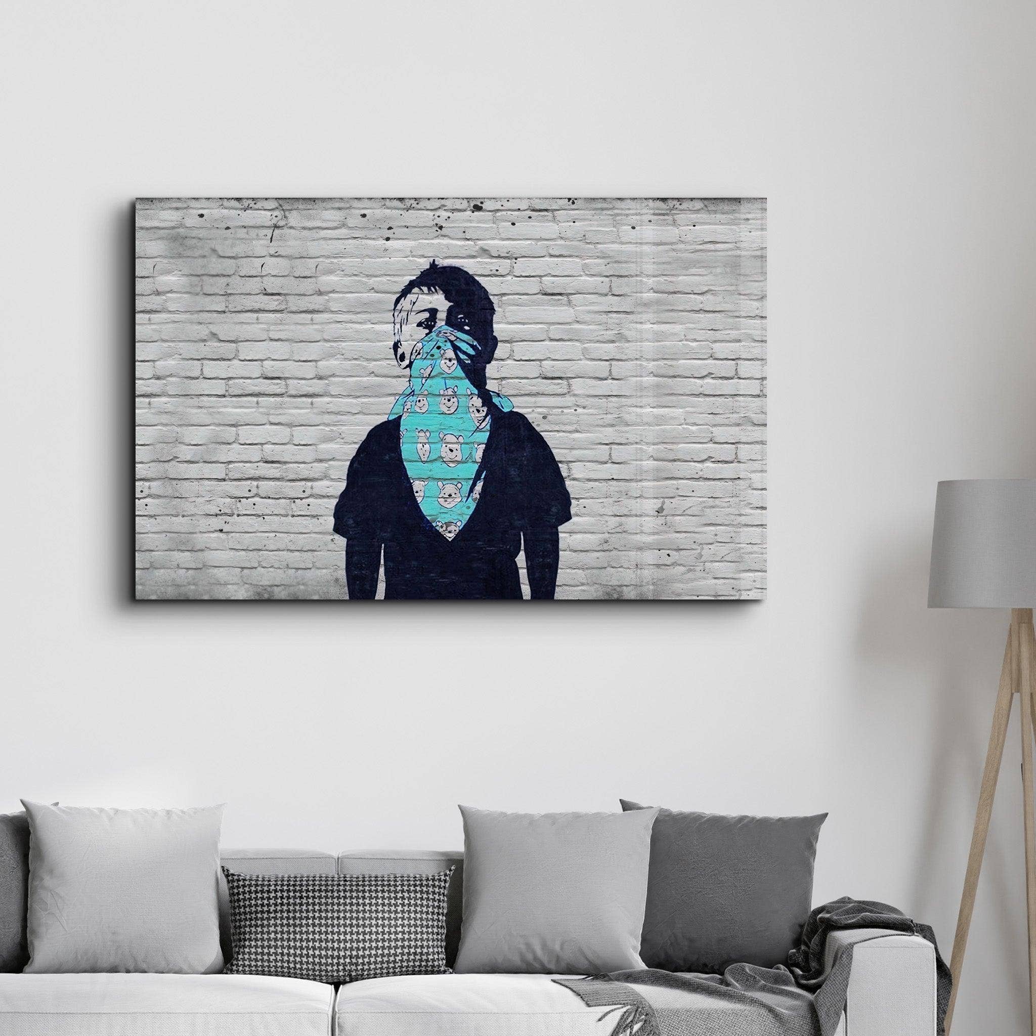 Artdesigna KG – wholesale Konsttryck – Banksy - Nalle Puh | Glasväggkonst2