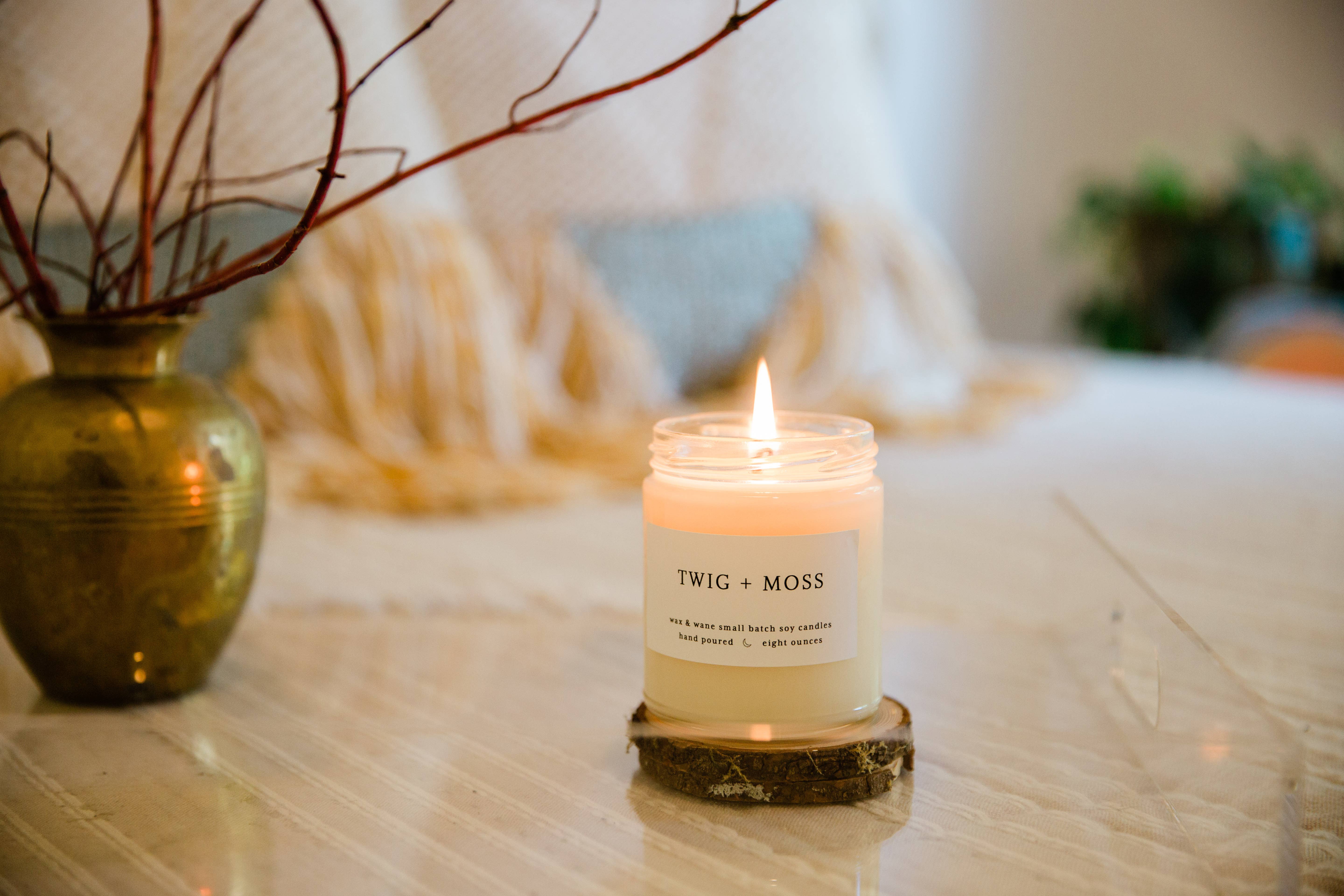 Wax and Wane Candles - Wholesale Jar/Filled Candle - Twig + Moss Modern Soy Candle6