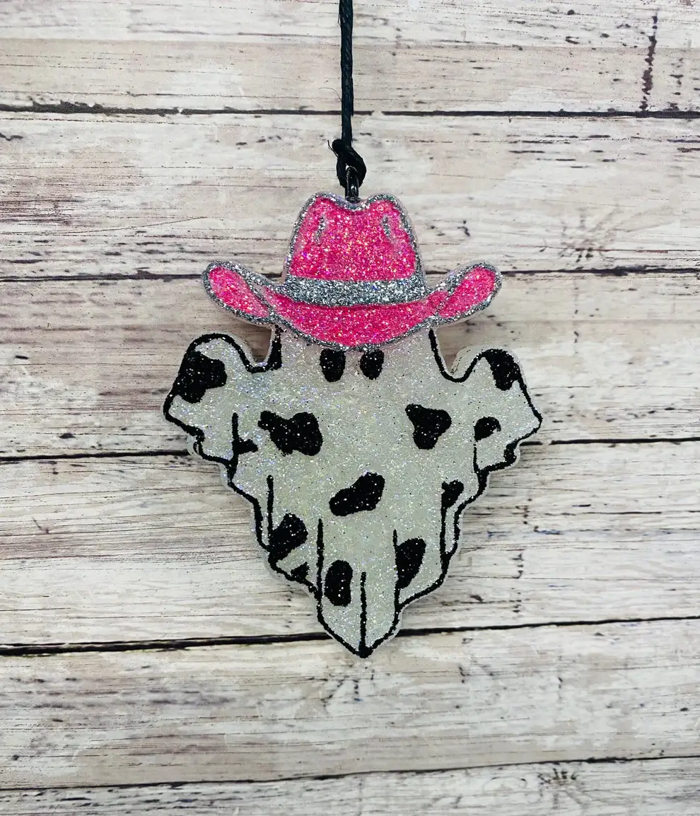 Scent Story Freshies - Wholesale Car Freshener - Unisex - Ghost with Cow print and Cowboy Hat4