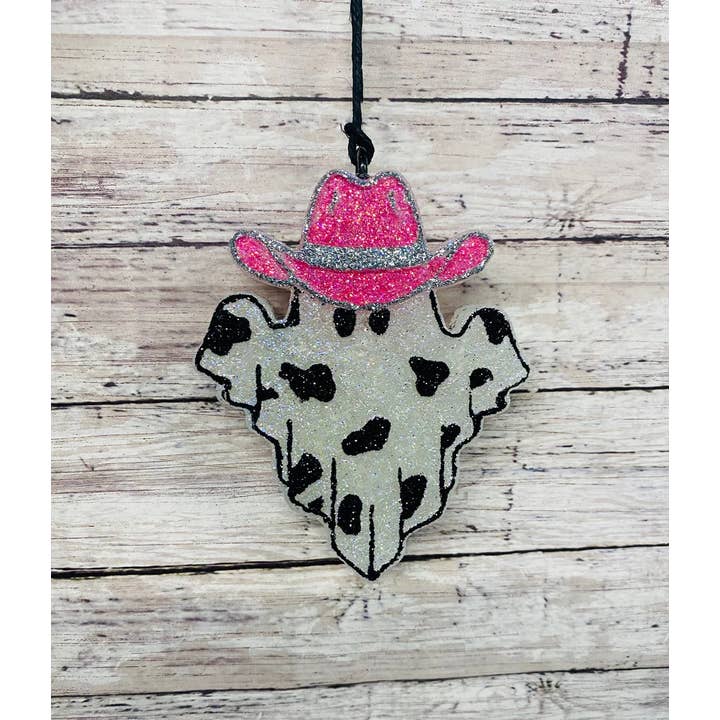 Scent Story Freshies - Wholesale Car Freshener - Unisex - Ghost with Cow print and Cowboy Hat4