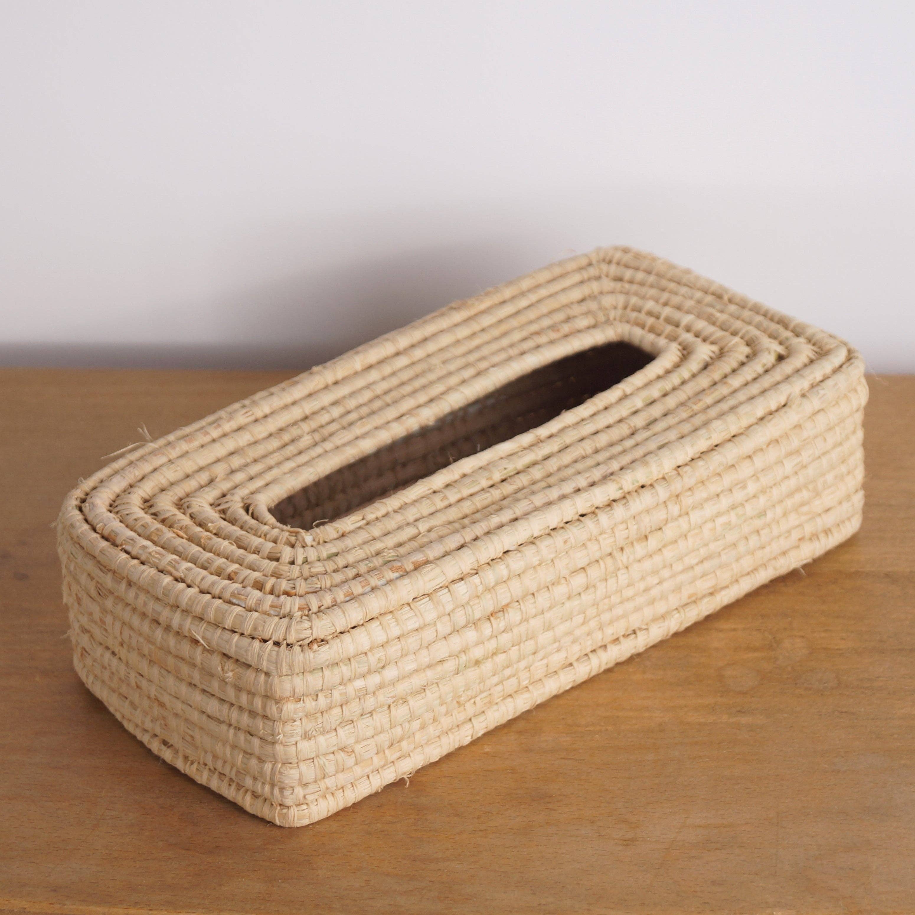 Bohome Living - Wholesale Tissue Box - Raffia tissue box0