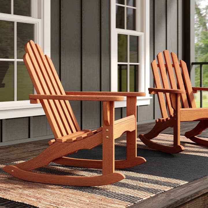 Amish Casual Adirondack Heavy Duty Rocking Chair for wholesale by The Porch Swing Company
