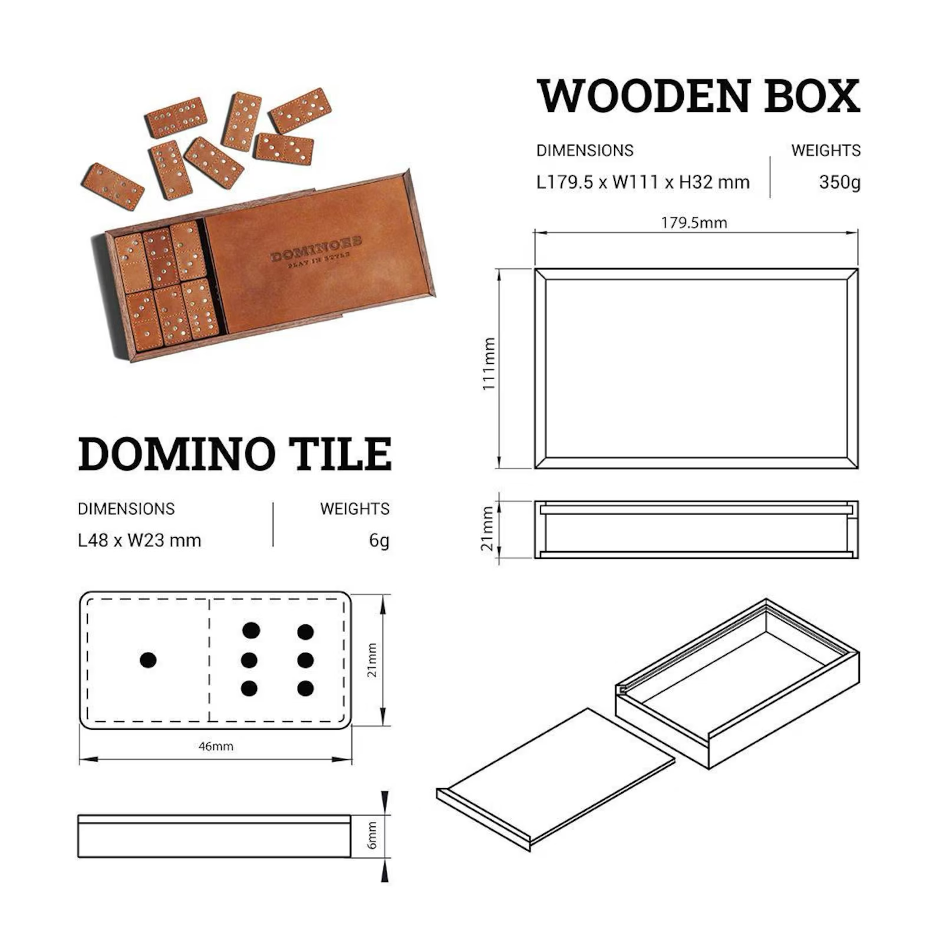 Blooh - Wholesale Dominoes - Handcrafted Leather Domino Set6