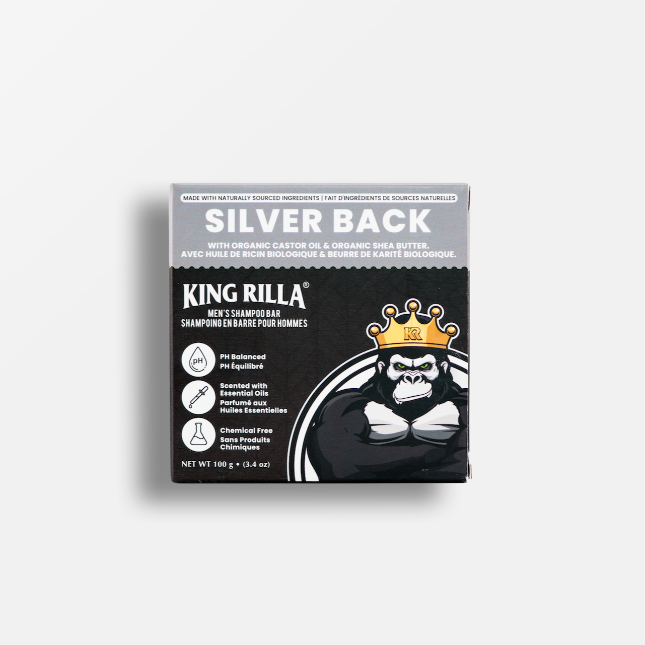 King Rilla - Wholesale Shampoo Puck/Solid Shampoo - Silver Back Shampoo bar - Essential Oils, pH-balanced1
