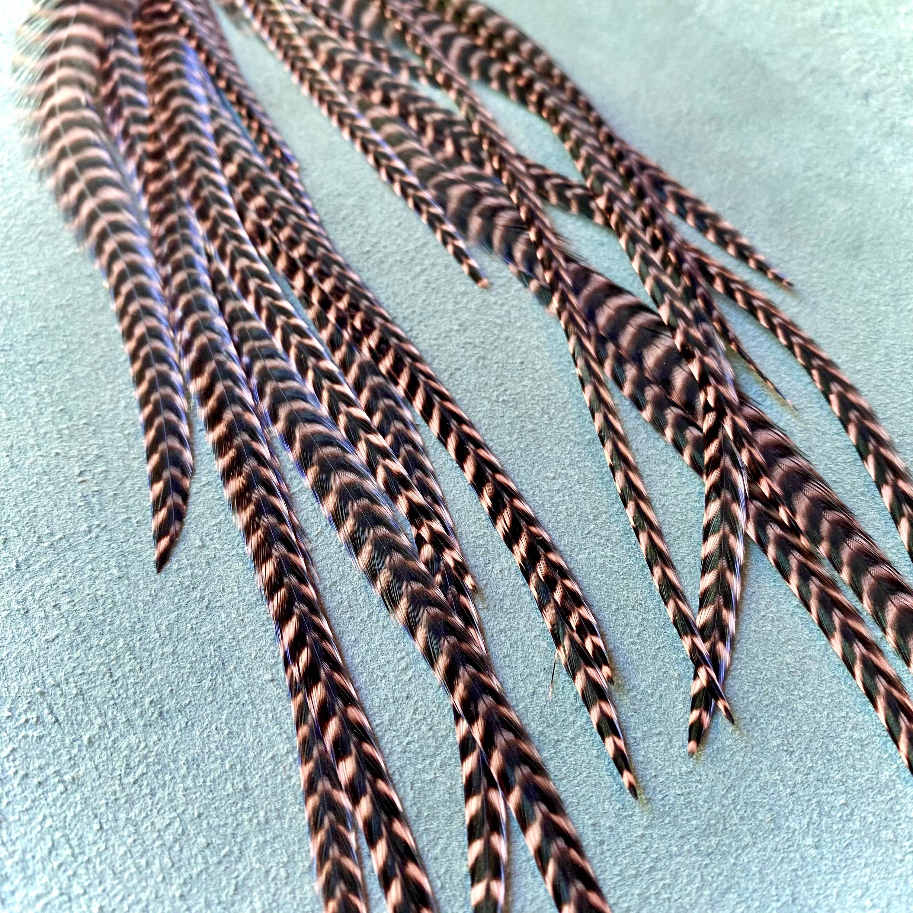 ASTALI – Großhandel Quasten-Ohrring – Lange Ohrringe mit Federn und Kegel — Coral Grizzly/Gold, Western8