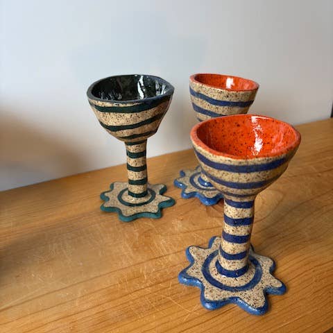 Splish Splash Studio - Wholesale Drinking Glass/Cup - Chalice - Stripe1