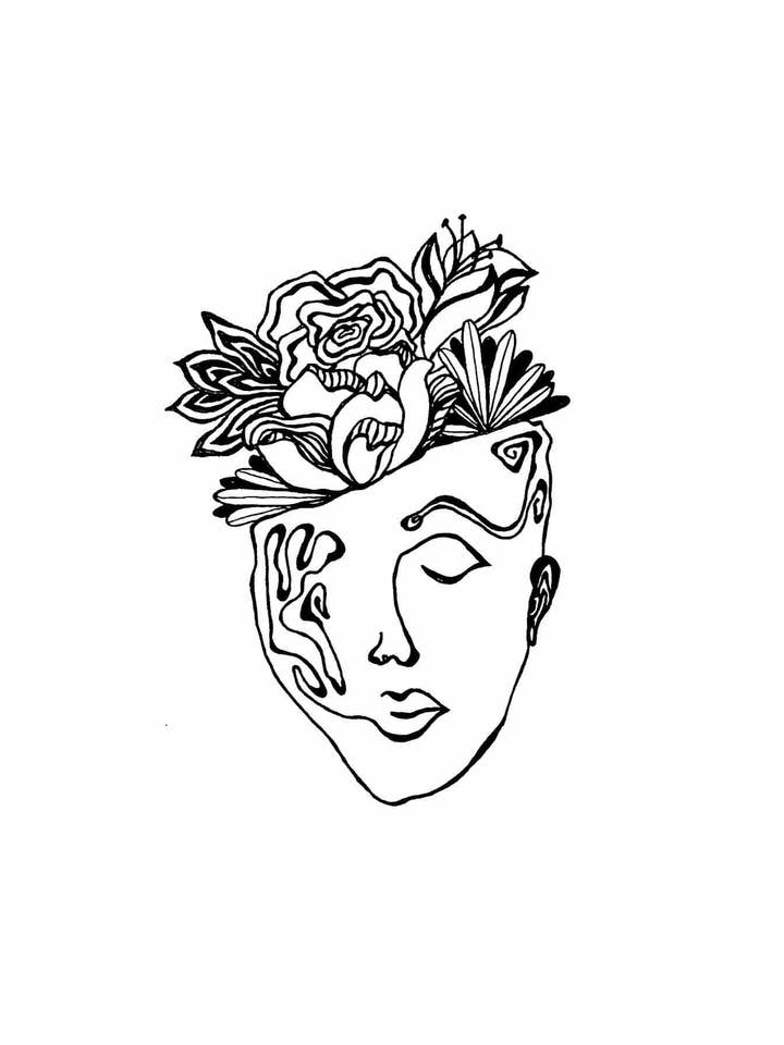 Stampa artistica Blooming (faccia astratta) per la vendita all'ingrosso da parte di Mind & Company