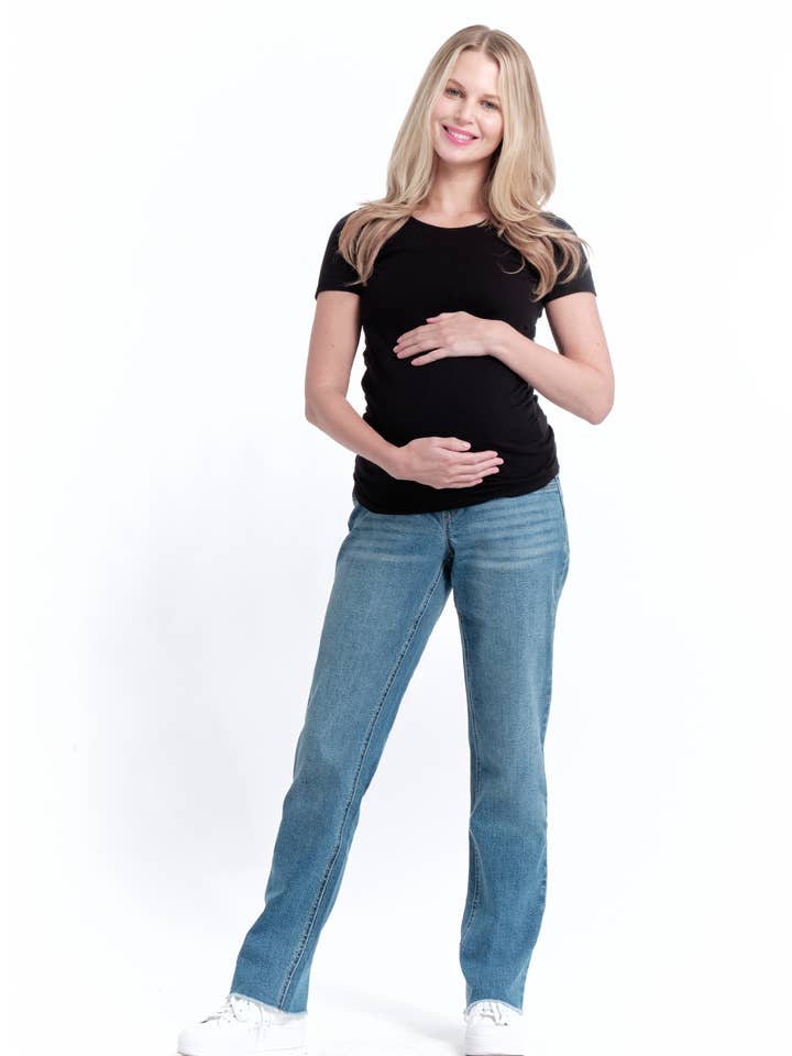 Pantalones vaqueros holgados de 32 pulgadas para maternidad con cintura - Samuel para venta al por mayor de 1822 Denim