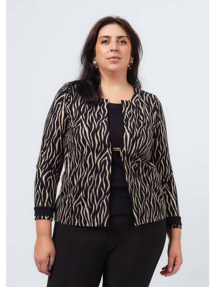 252035 - Sæt i glat og mønstret strik Efterår Vinter Kollektion Store Størrelser for engroshandel hos Teresa Cardoso Oliveira