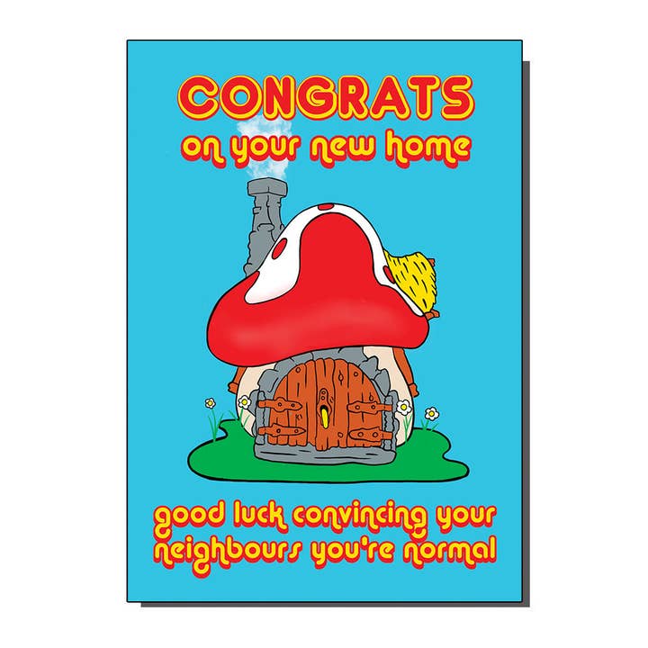 Congrats On Your New Home Inspired Greetings Card for wholesale by Bite Your Granny