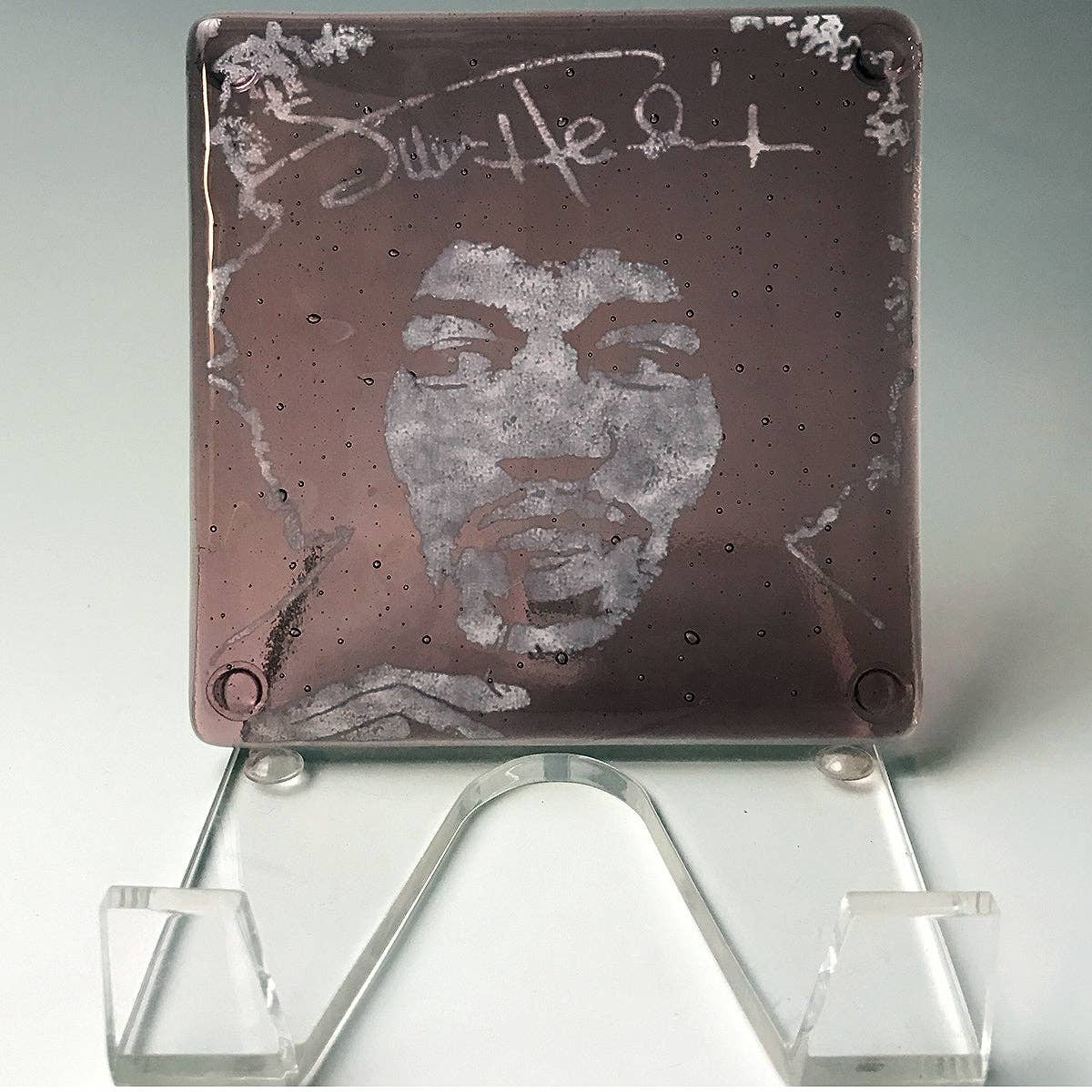 Kiku Handmade | Contemporary Fused Glass Home Goods - Wholesale Coasters - Jimi Fused Glass 4" Single Coaster2