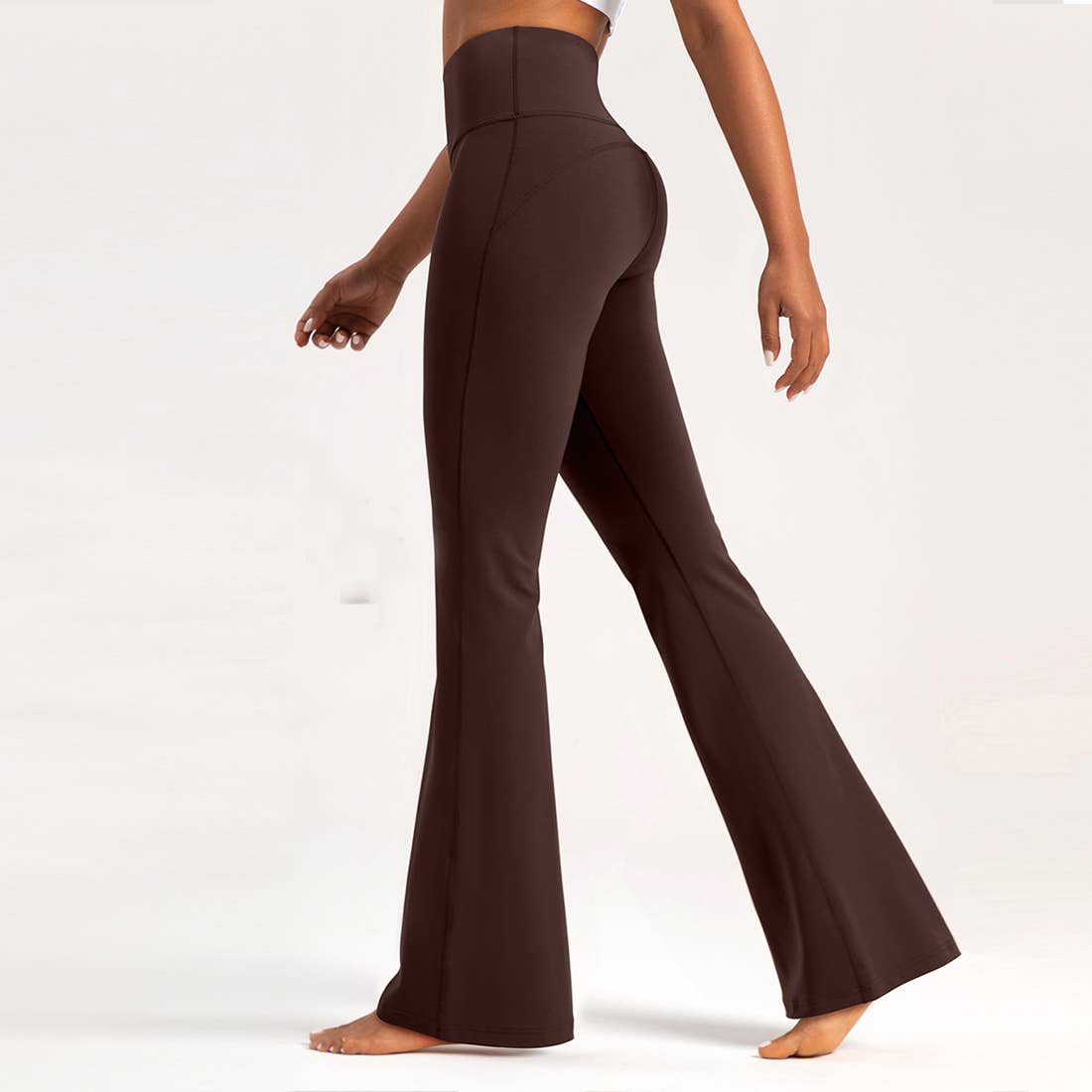 Sodalemon - Wholesale Fashion Leggings - Women's - Women High-Waisted Flared Naked Feel Yoga Bootcut Leggings8