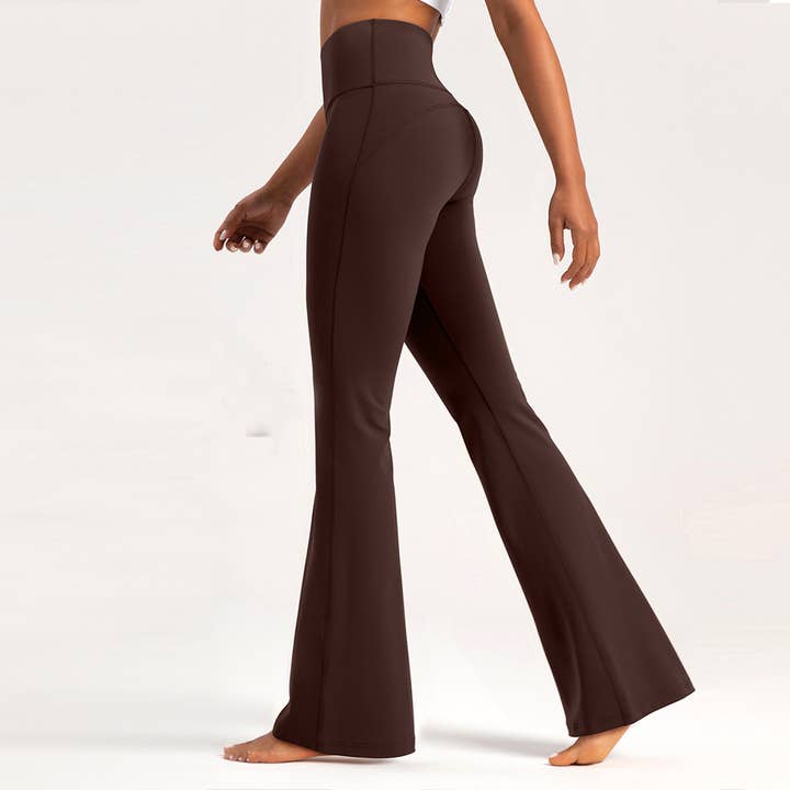 Sodalemon - Wholesale Fashion Leggings - Women's - Women High-Waisted Flared Naked Feel Yoga Bootcut Leggings8