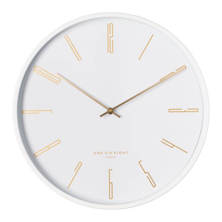 One Six Eight London - Wholesale Wall Clock - Maya 30cm White Silent Wall Clock