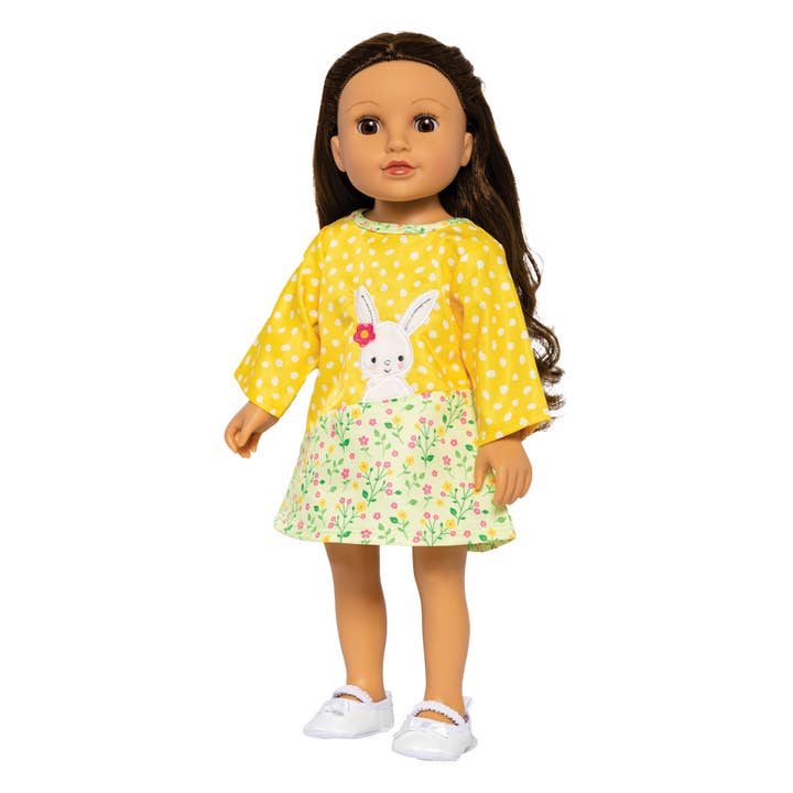 Heless – wholesale Doll clothing – Kids – “Bunny Lou” tunic doll dress, size 28-35 CM1