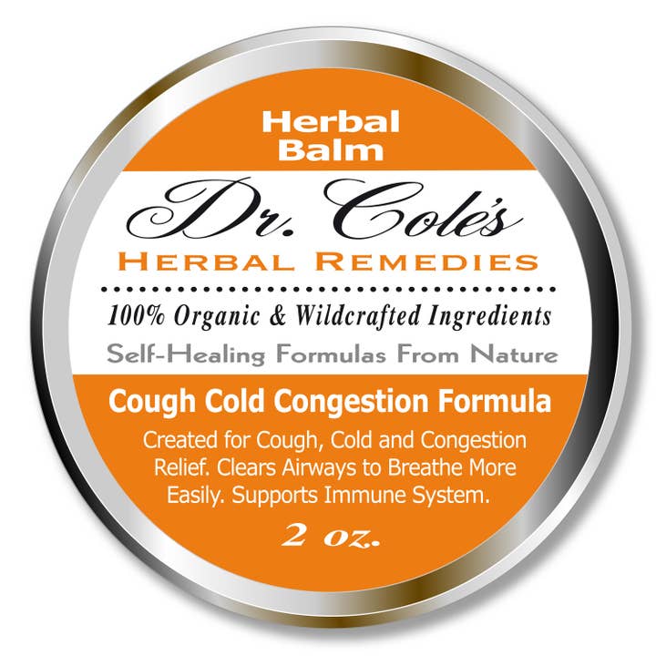 Dr. Cole’s Organic Cough Cold Congestion Relief Balm SixPak for wholesale by Dr. Cole's Herbal Remedies