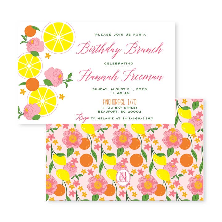 Citrus Bulk Invitation for wholesale by Nico and Lala