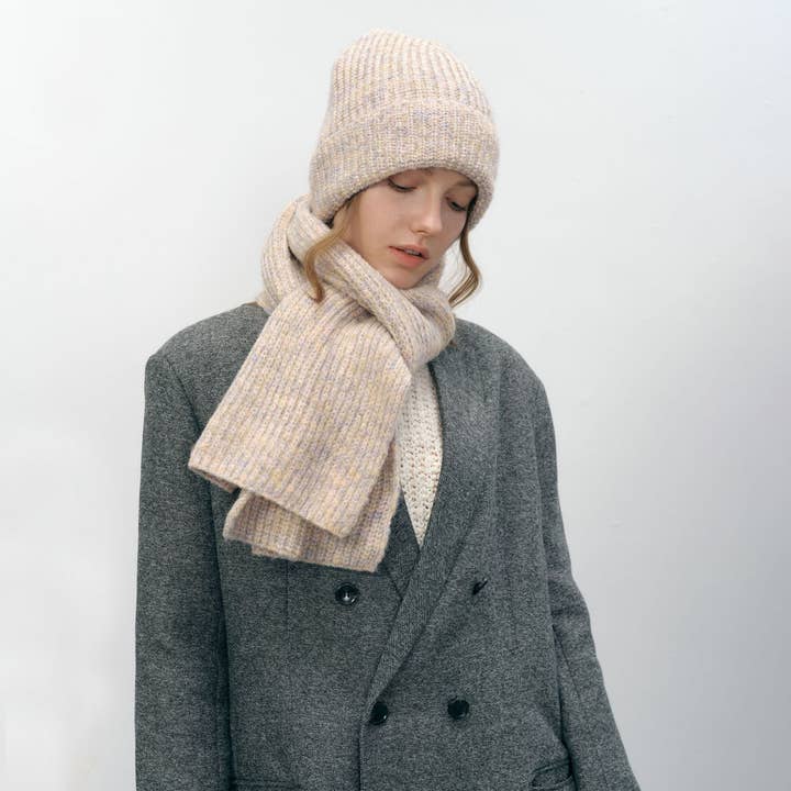 Dipped Shop - Wholesale Beanie - Women's - 2+ Solid Color Knit Scarves Hats DPKS09018