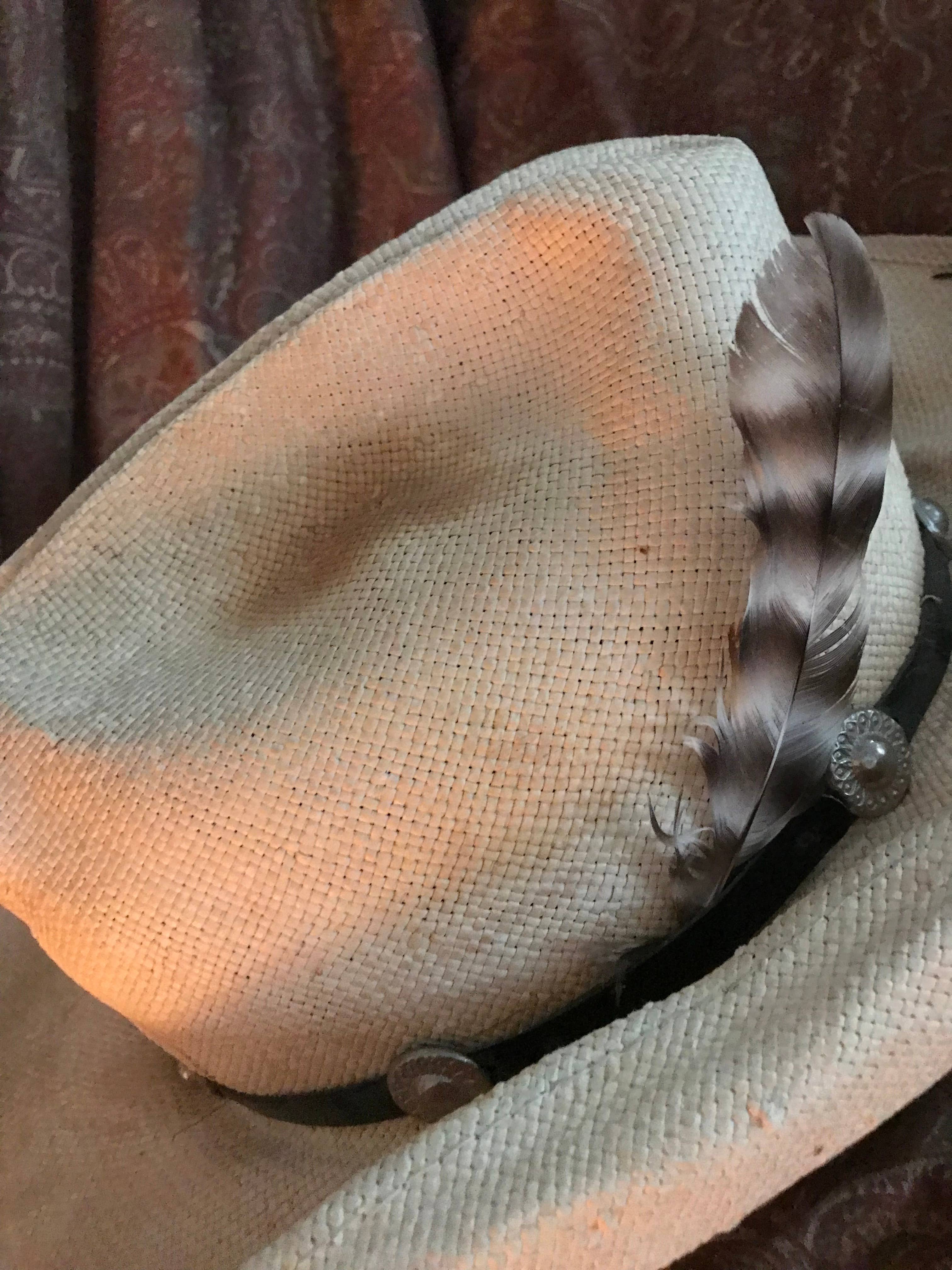 Hip Vintage Hats & More – wholesale Cowboy Hat – Women’s – Hip Vintage Distressed Cowboy Hat w/ Silver Concho Hatband21