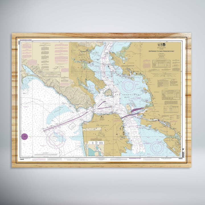 Toegang tot de nautische kaart van San Francisco Bay (NOAA) voor wholesale door Fire & Pine