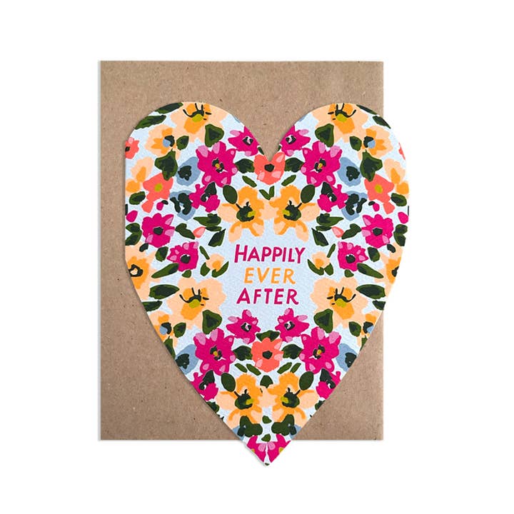 Happily Ever After Cut Out Heart for engroshandel hos Hartland Cards