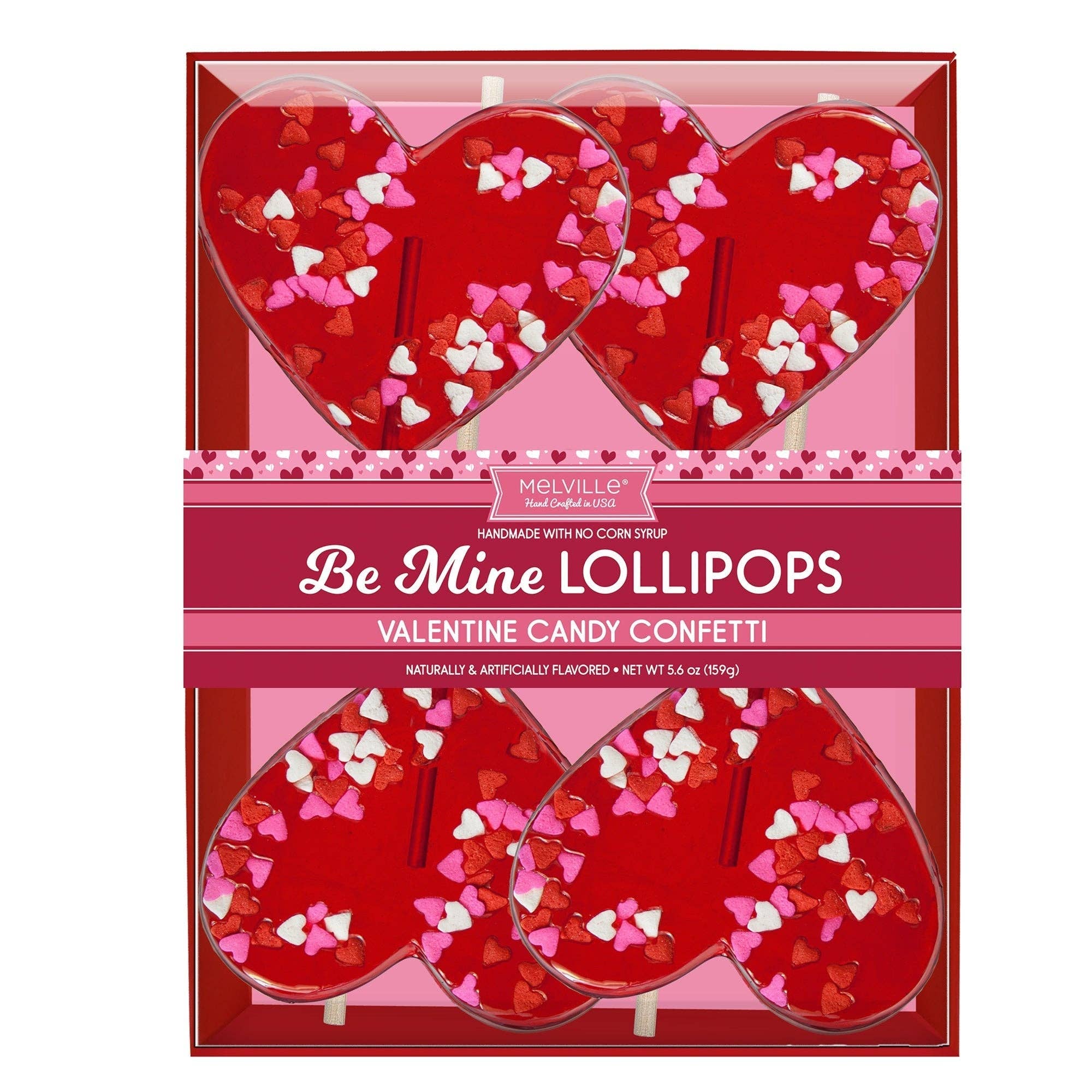 Melville Candy Company - Vente Sucettes - Sucettes Cœur en Confettis - Assorties2