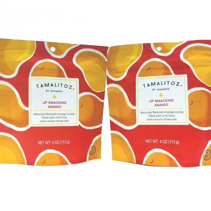 Sugarox Candy Studio LLC - Wholesale Boiled sweets - LIP SMACKING MANGO TAMALITOZ CANDY 12CT4