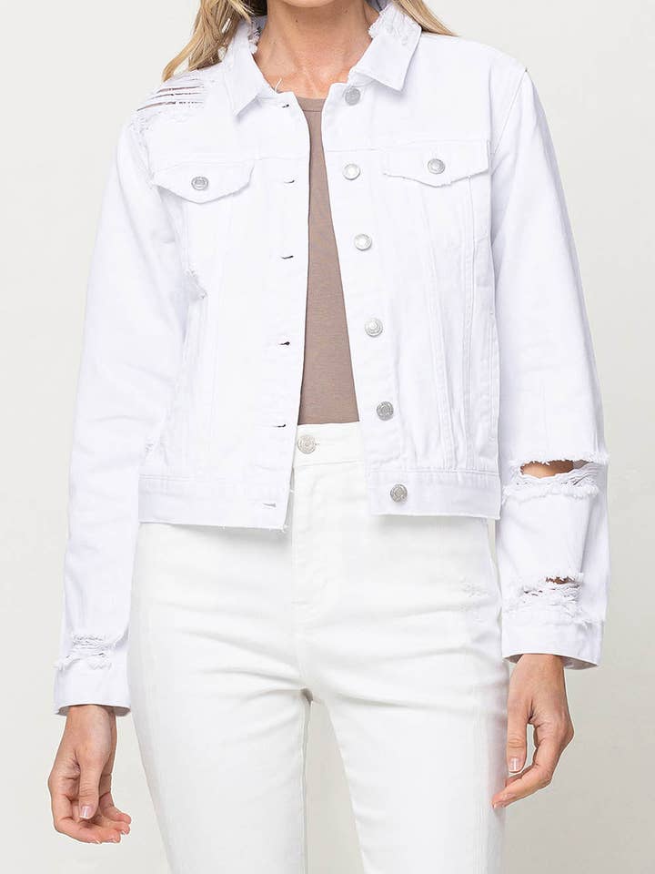 CLASSIC FIT DENIM JACKET VT975J for wholesale by VERVET by FLYING MONKEY