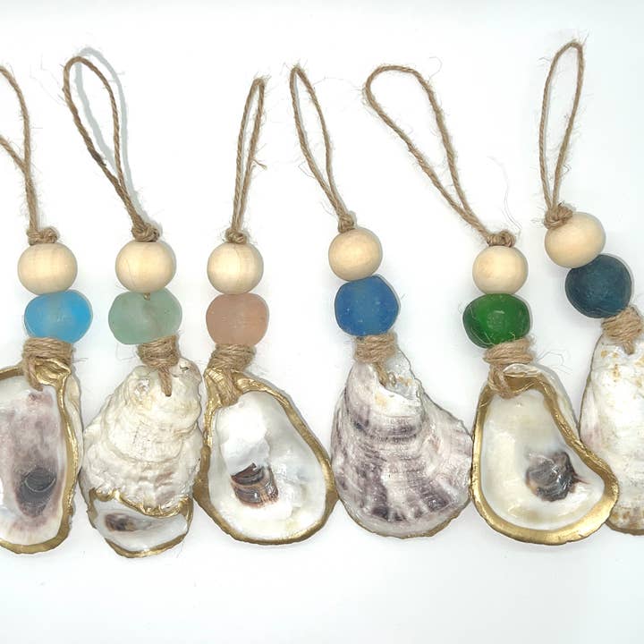 The Gilded Shell - Wholesale Ornament - Eco-friendly Sea Glass Ornaments - Single8