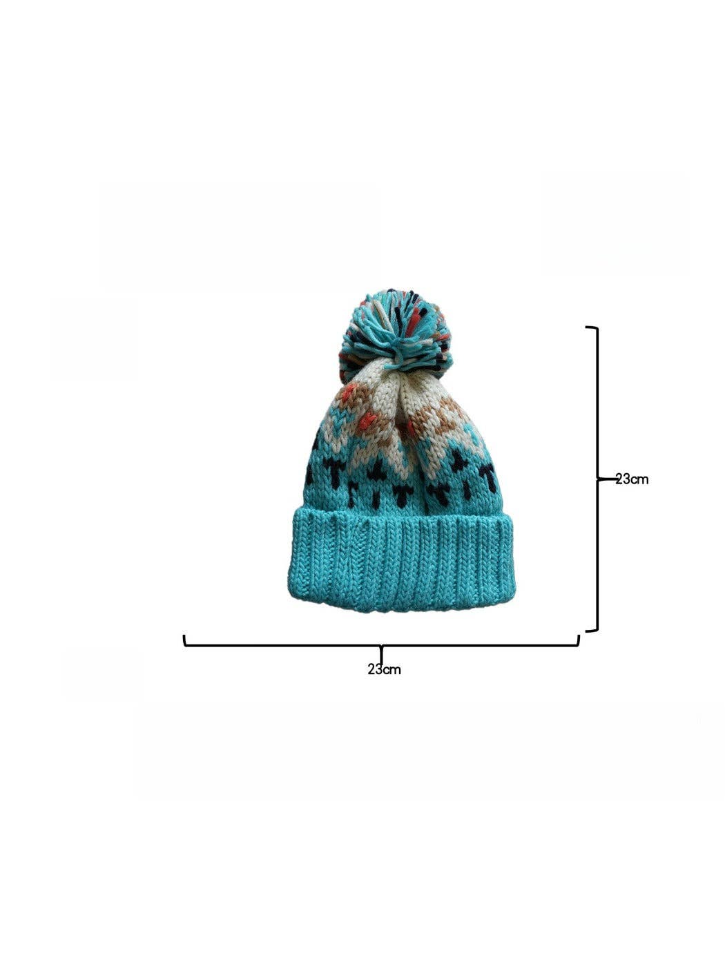 Funkyrel® Atzbranding Limited – Großhandel Beanie – Damen – Haila - Winterstrickmütze mit buntem Bommel10