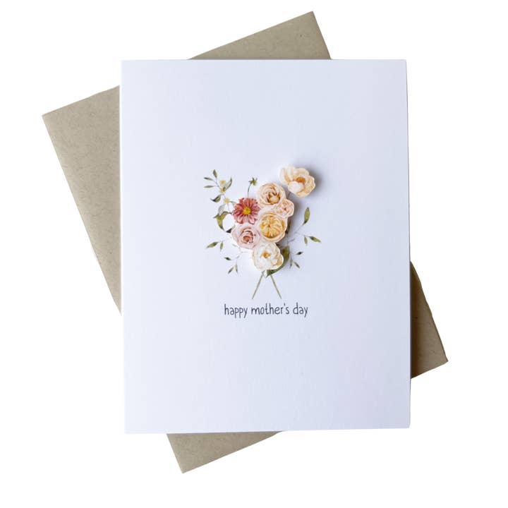 Flower Bouquet Mother's Day Card for wholesale by Pepper Pop