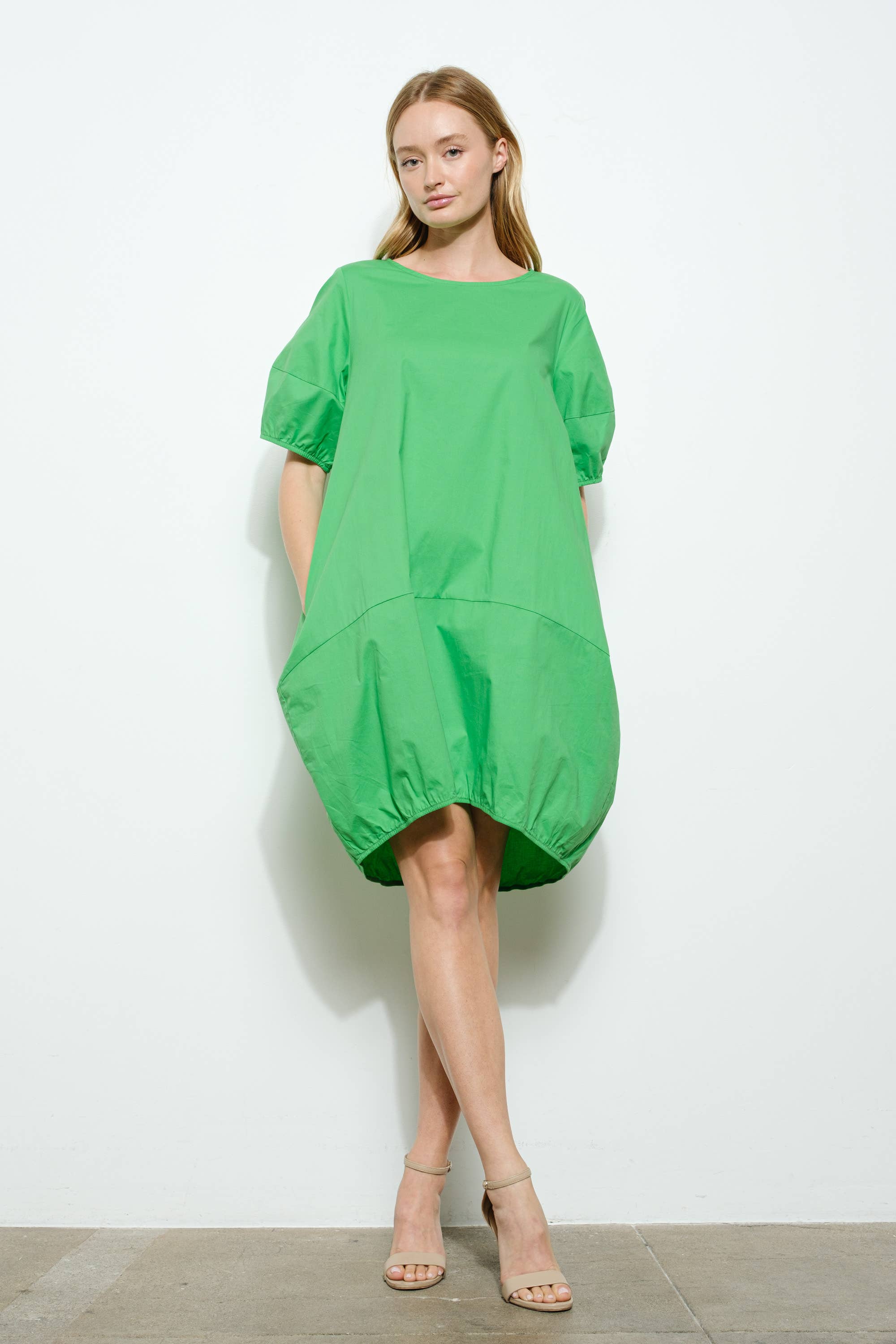 Bloidy - Vente Robe – femme - Robe mini bulle en popeline à manches courtes - D10482SS29