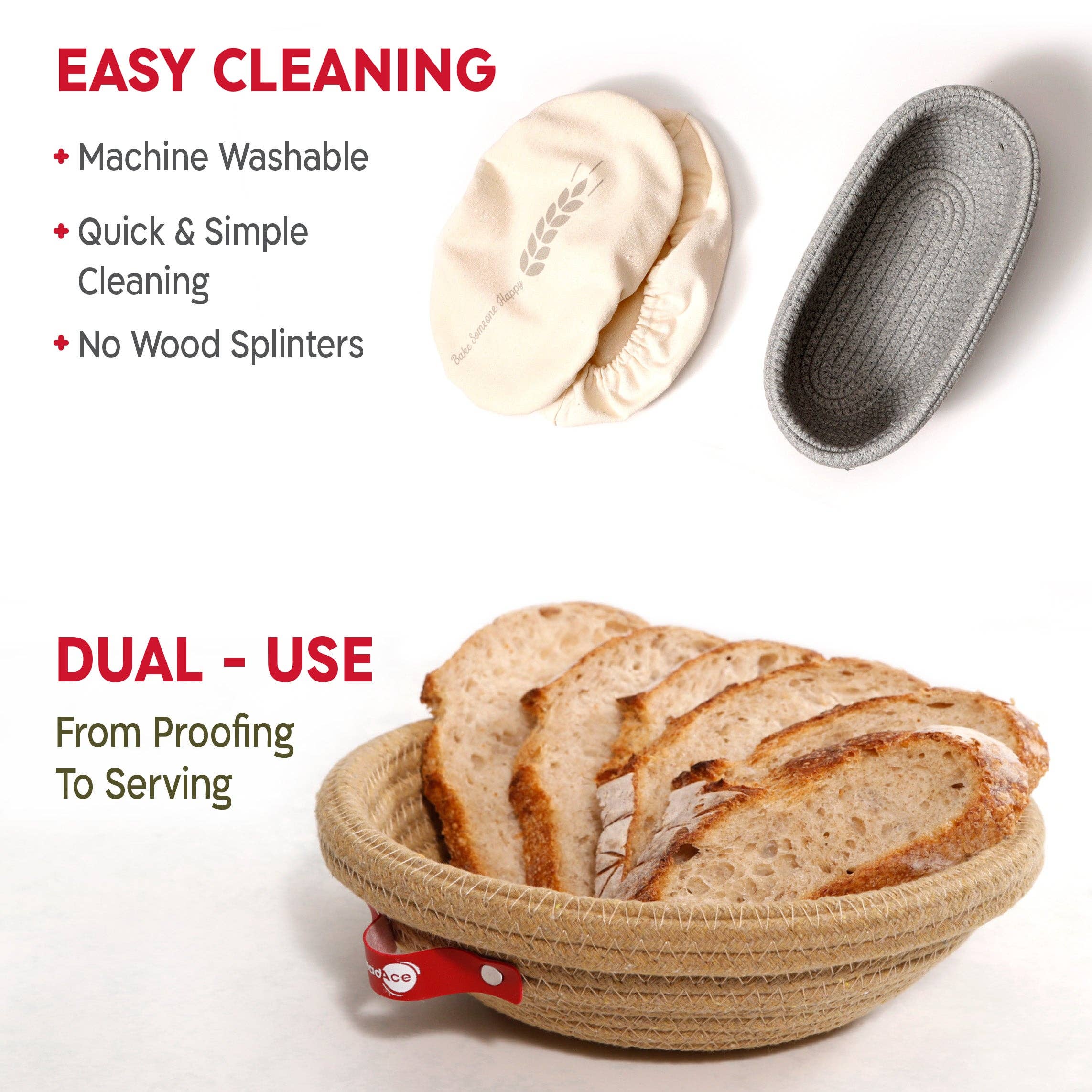 KneadAce – wholesale Kitchen tool/gadget – KneadAce Sourdough Kit: 24oz Jar, 2x Bannetons, Bread Lame2
