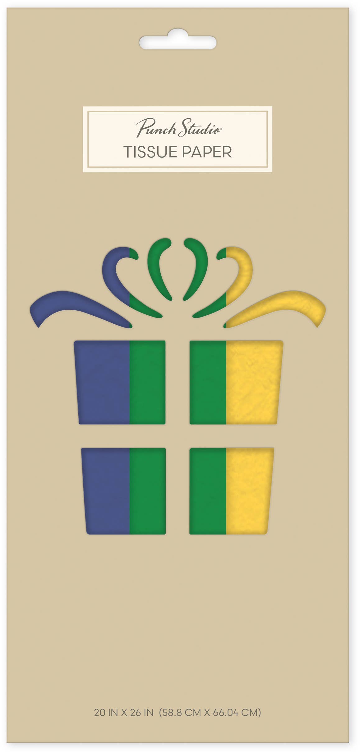 Punch Studio - Wholesale Tissue Paper - Navy Green Yellow Atri-Color Tissue Paper0