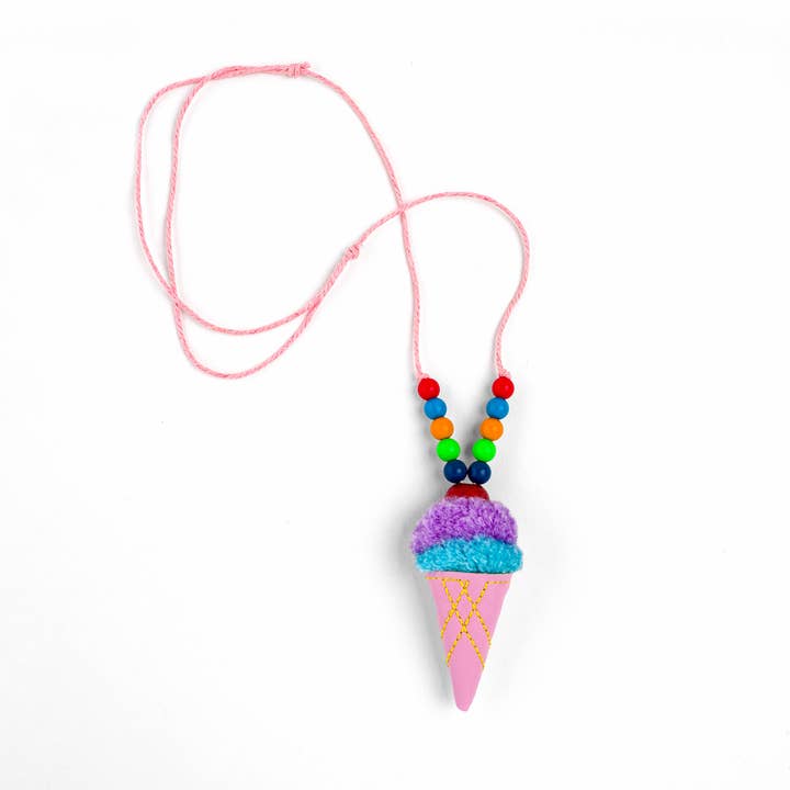 Flickor Glass Cone halsband - Multi - rosa för wholesale av Peppercorn Kids