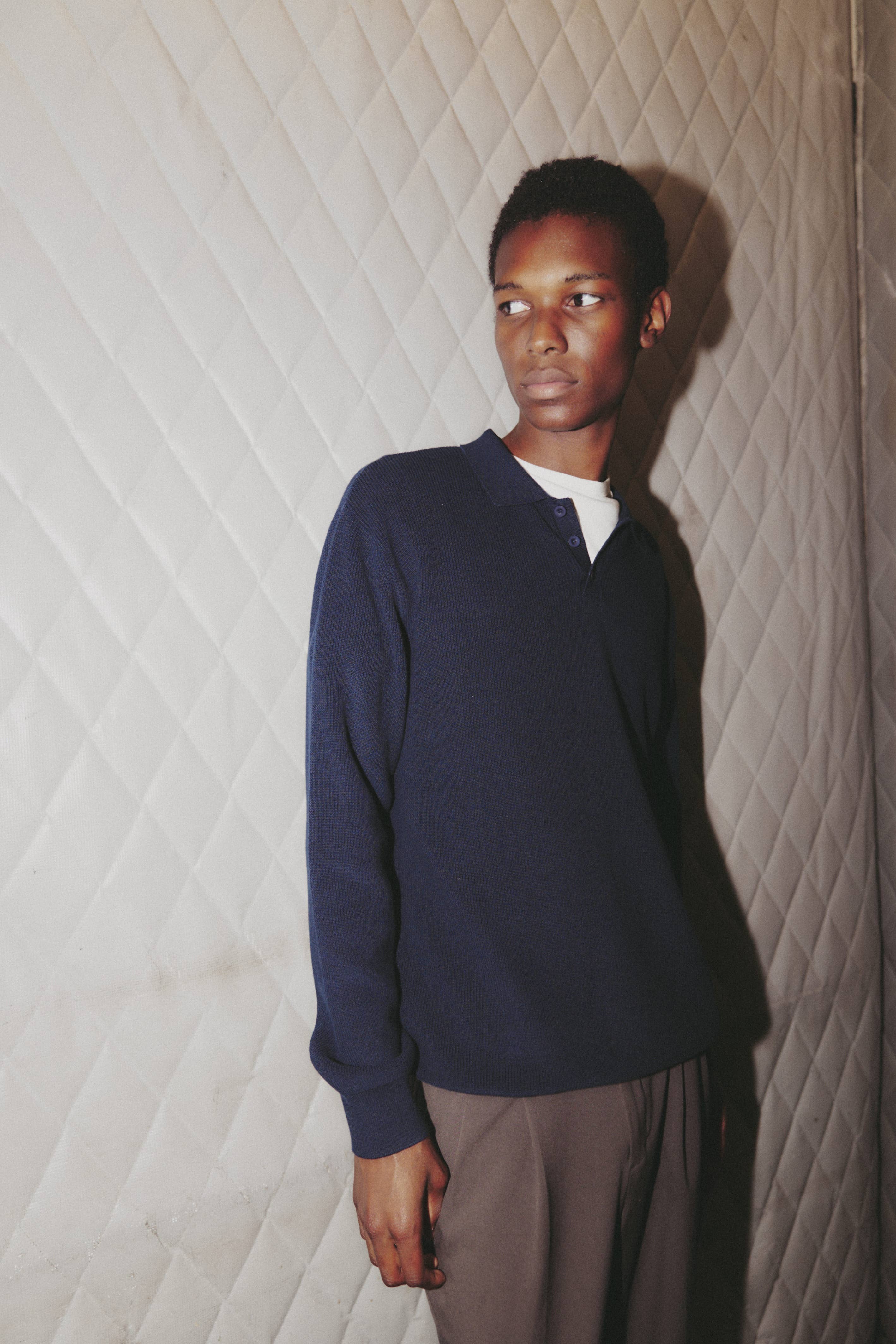 MOD REF - Wholesale Knit Sweater - Unisex - The Damien Sweater | Knit Polo Sweater Top20